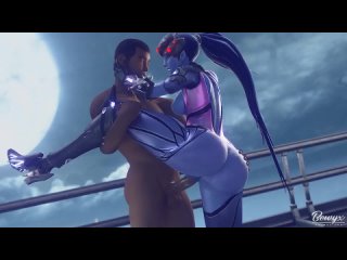 widowmaker (amelie lacroix) - bbc; interracial; double penetration; anal fucked; 3d sex porno hentai; (by @bewyx) [overwatch]